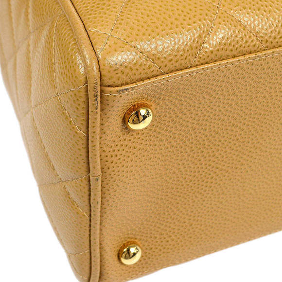 CHANEL 2003-2004 Bowling Bag 37 Beige Caviar 69694 - Picture 8 of 10